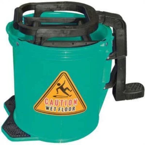 NEW Cleanlink Mop Bucket Heavy Duty Plastic Wringer 16 Litre Light Green - Picture 1 of 1
