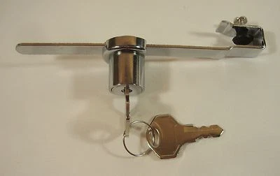 Sliding Glass Door Lock with Standard Ratchet Retail Store Chrome "Tamper Proof" - Image 1 of 4