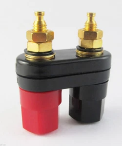 1set 4mm  Dual Insulated Binding Post Banana Femael Jack Gold plate - Picture 1 of 4