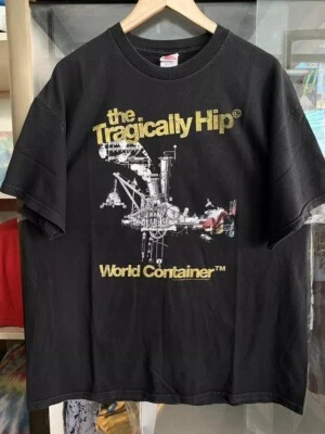 T-shirt nera The Tragically Hip World Container Tour 2006 ristampa S-5XL - Immagine 1 di 3