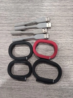 Set Of 4 Up 24 Jawbone Activity Sleep Tracker Fitness  Wristband Black Red Sm Lg - Image 1 of 4