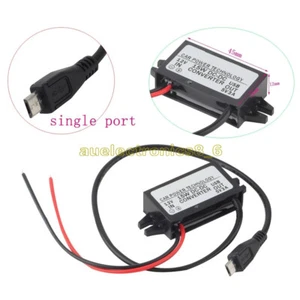 DC DC 12V To 5V 3A Converter Module With Micro USB Output Power Adapter - Imagen 1 de 6
