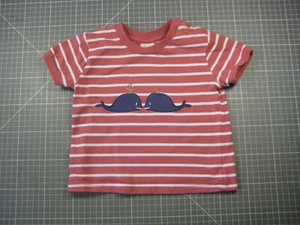 Alana Baby-Shirt T-Shirt Kurzarm Gr. 74 Rosa gestreift Wale Bio NEU - Bild 1 von 1