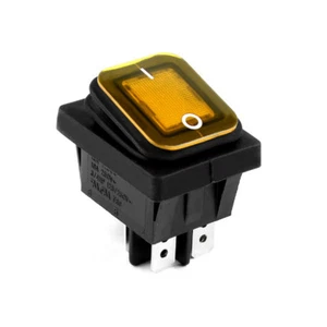 2X INTERRUPTOR INDICADOR DE LUZ DE DOBLE POLO ÁMBAR 20A 240V IP65 ENCENDIDO / APAGADO A310B - Imagen 1 de 1