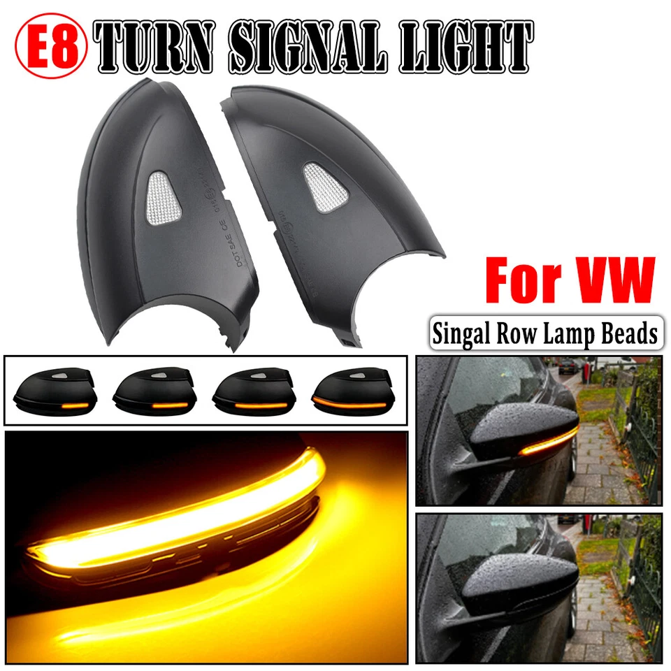 Par de luces de giro LED dinámicas para automóvil aptas para Volkswagen Scirocco 2009-up Foto 1 de 4