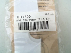 Tennant Company Nobles Ultra Glide 1014505 Paper Bags 8x W/2 Filters 391978 - Picture 1 of 4