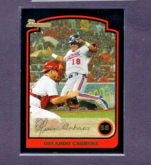 2003 BOWMAN METALLIC GOLD VETERAN PROTOTYPE #145 ORLANDO CABRERA EXPOS RARE 1/1 - Image 1 of 2