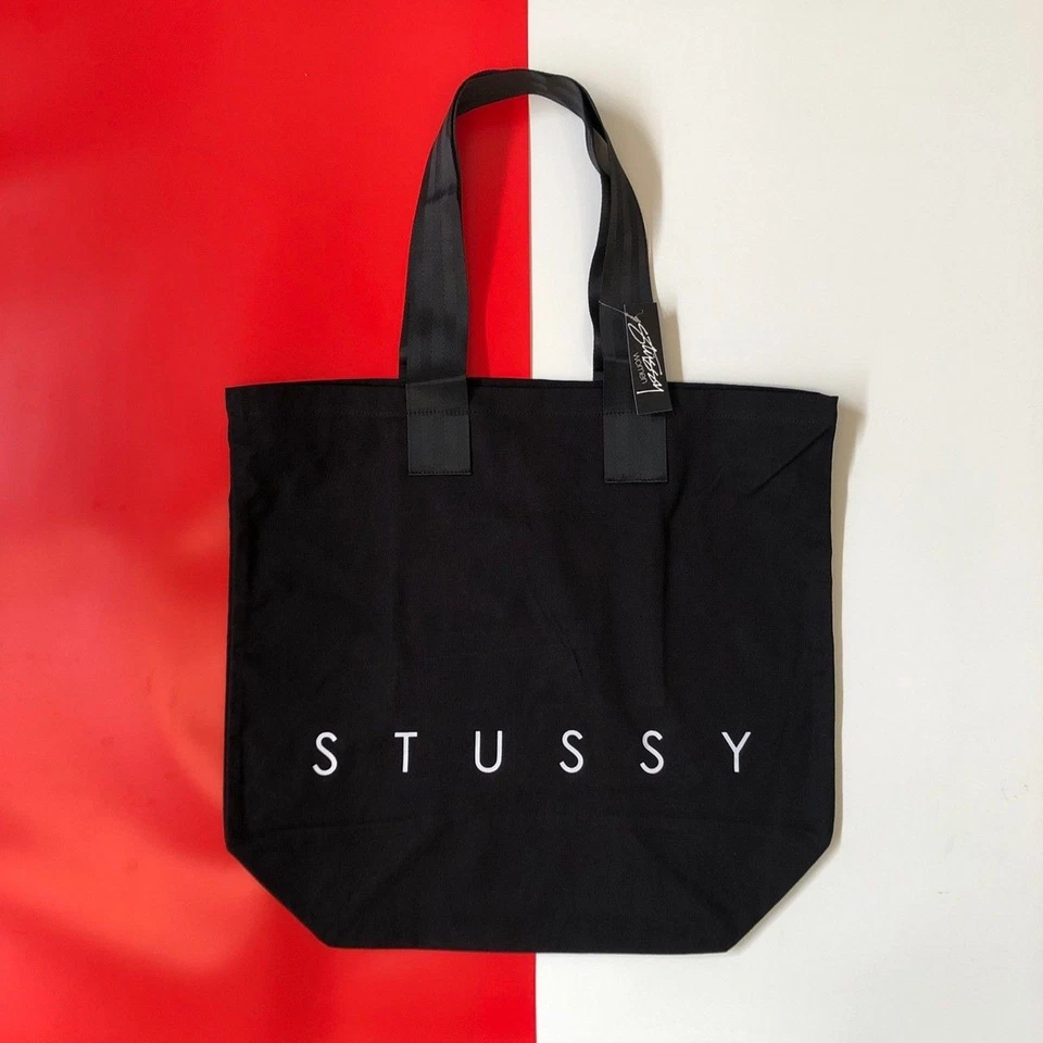 BOLSO TOTE DE LONA STUSSY - NEGRO Foto 1 de 4