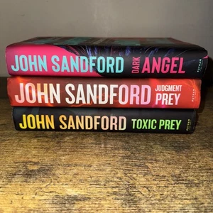 John Sandford lot of 3 recent hardcover books Toxic & Judgment Prey, Dark Angel - Picture 1 of 2