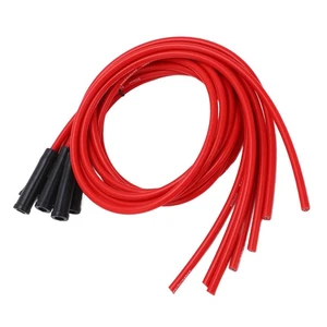 ˘Sparking Plug Ignition Wire Set Red 8mm Diameter 1m Length Ignition Wire For 6 - Picture 1 of 12