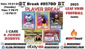ELIJAH SARRATT 2025 Leaf Vivid Football Jumbo CASE Break #857BD - Picture 1 of 1
