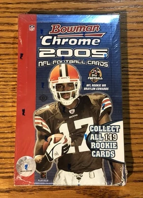 2005 Bowman Chrome Football Factory Sealed Hobby Box - Aaron Rodger’s Rookie - Image 1 of 2
