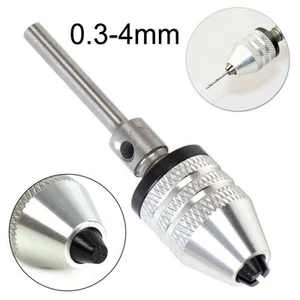 Fits For Rotary Tool Mini 0.3-3.4mm Keyless Drill Bit Chuck Adapter Screwdriver - Picture 1 of 8