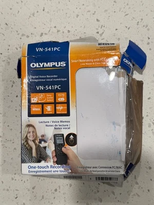 Olympus VN-541PC Digital Voice Recorder IC Audio Recording Device Black - Image 1 of 4