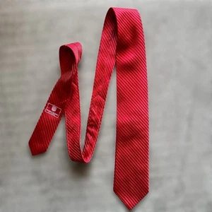 Haines & Bonner of London Silk Tie Mens Red Office Work Special Occasion Event - Picture 1 of 6