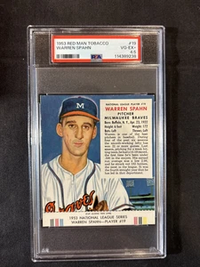 1953 Redman Tobacco with tab Warren Spahn #19 grade 4.5 - Picture 1 of 2