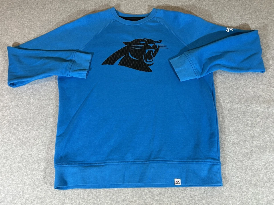 Carolina Panthers Sweatshirt Mens Medium Blue NFL Football Sweater Crewneck - Image 1 of 4