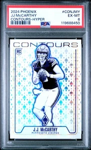 JJ McCarthy Vikings 2024 Phoenix Contours #CONJMY Contours - Hyper PSA 6 - Bild 1 von 2