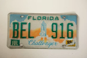 Florida License Plate Challenger (G4R/JSF6) BEL 916 July 1999 Tag - Picture 1 of 4
