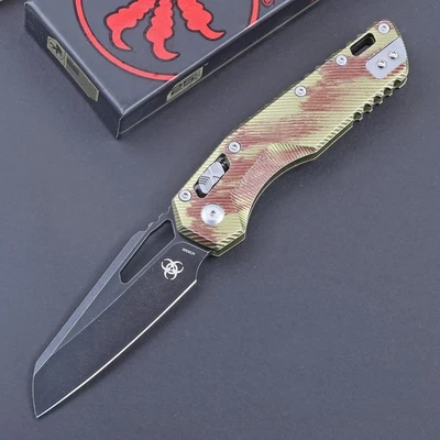 Nuevo cuchillo de bolsillo para exteriores Msi verde mango de aluminio 2025 grande caza camping nuevo Foto 1 de 4