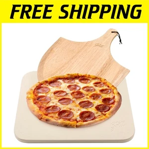 Durable 15 x 12" Cordierite Pizza Stone for Baking - Picture 1 of 10