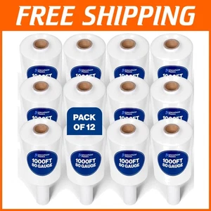 Clear & Reliable: 12 Rolls 5" x 1000 ft Stretch Film Bundle - Picture 1 of 9