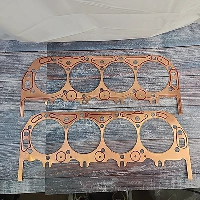 2x SCE S135743 para Chevrolet 454 Titan 1970-1990 juntas de cabeza de cobre diámetro de 4,570" Foto 1 de 4