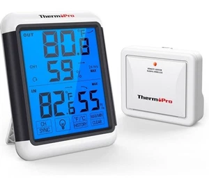 ThermoPro TP65C Digital Wireless Hygrometer Indoor Outdoor Thermometer Wireless - Picture 1 of 5