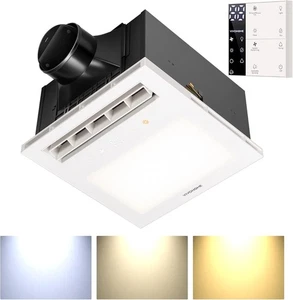 VIVOHOME - Bathroom Exhaust Fan with 1800W PTC Heater, Humidity Sensor & LED Lig - Picture 1 of 7