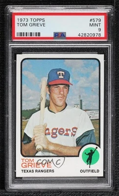 1973 Topps High Number Tom Grieve #579 PSA 9 MINT - Image 1 of 2