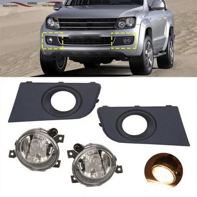 Kit de bisel de rejilla cubierta de luz antiniebla parachoques delantero para Volkswagen VW Amarok 2010-2016 Foto 1 de 4