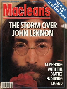 Maclean's Magazine October 1988 John Lennon Beatles Canadian News Publication - Picture 1 of 3