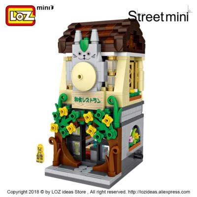 Street View Japanese Restaurant LOZ Diamond Building Blocks iBlock Fun 1631 - Image 1 of 2