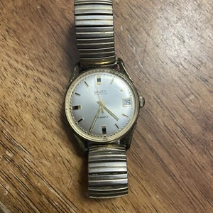 Gruen Men's Swiss Gold, Black Accent 17j Calendar Watch Vintage RARE Self-Wind - Picture 1 of 10