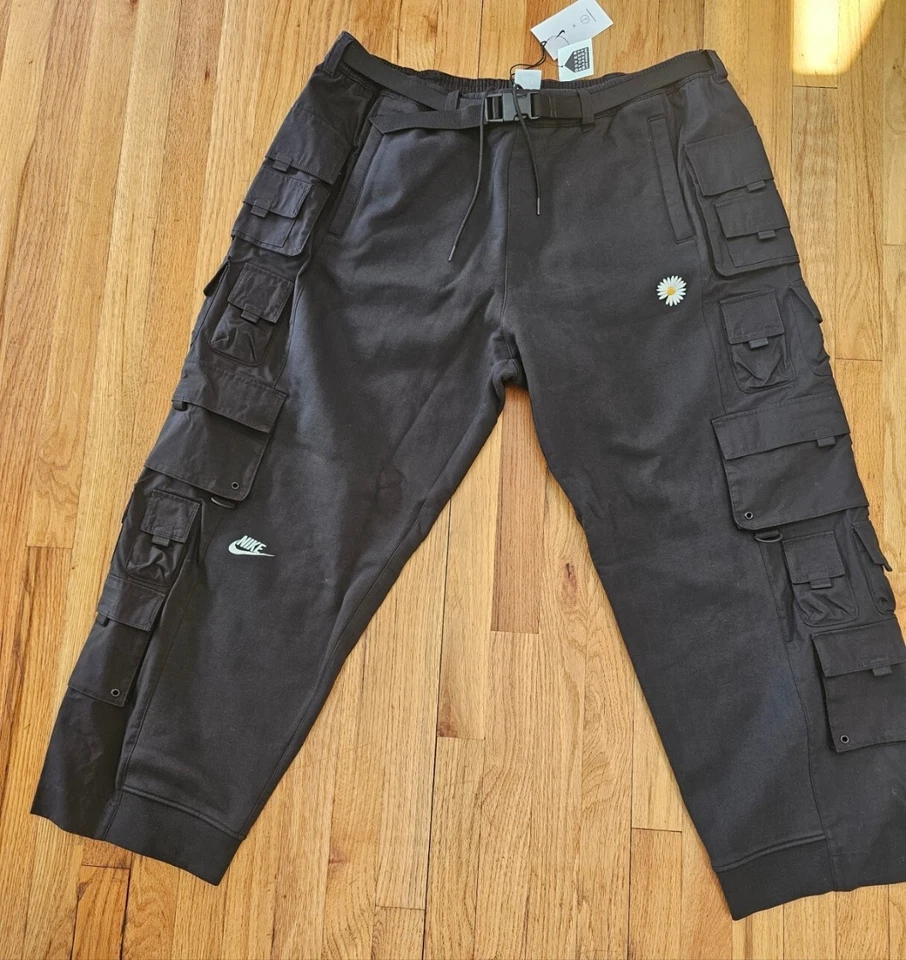 Nike x Peaceminusone G-Dragon Wide CF Unisex L Baggy Pants Black DR0095-010