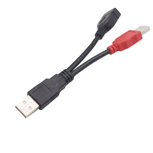 USB 2.0 A Type Male to Female Data Sync & Power Y Cable For Hard Disk Drive HDD - Picture 1 of 8