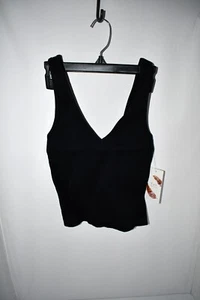 C&V Chelsea & Violet JUNIORS Seamless Cami Tank Top Black XS/S #V2310NDR NWT - Picture 1 of 3