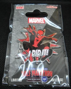 Spiderman Marvel Avengers Super Heroes Half Marathon 2017 DLR Run Disney Pin NEW - Picture 1 of 2