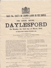 Daylesford Victoria 1942 sale of crown land notice at courthouse Bendigo