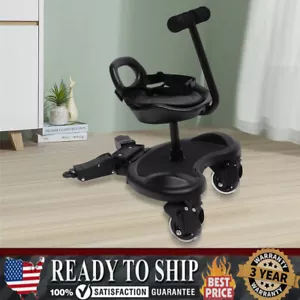 Kids Buggy Board Stroller Step Stand Ride-On Pedal Detachable Seat Non-Slip - Picture 1 of 12