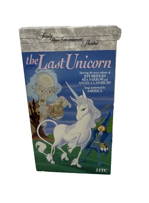 The Last Unicorn (1982) VHS Animation Jeff Bridges Angela Lansbury Mia Farrow - Image 1 of 4