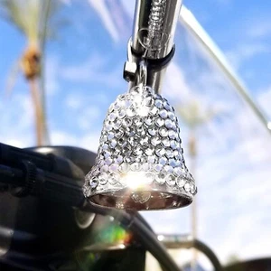 Campana de motocicleta para mujer motociclista hecha a mano con cristales - Harley Angel Bling - Imagen 1 de 11