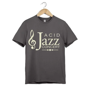 Acid Jazz Concert T-Shirt | Musical Note Logo Tee | Retro Jazz Festival Design - Picture 1 of 20