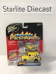 Johnny Lightning Speed Freaks 1955 Ford Panel Delivery Zingers Yellow READ 