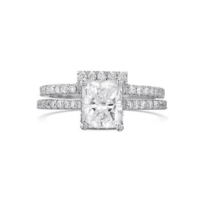 Diamond Engagement Ring VVS1 D Radiant 2 Ctw Lab Created IGI Certified Sparkling - Picture 1 of 9