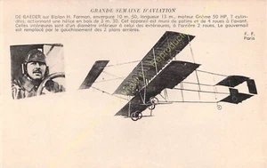 CPA AVIATION pilote FERDINAND DE BAEDER avion Biplan FARMAN Edit FLEURY - Imagen 1 de 2