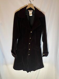 Jerry Beck For Charades Electric Mad Hatter Jacket  Brown  Size M