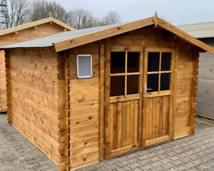 Gartenhaus 300x300 cm 28mm imprägniert Gerätehaus Holzhaus Hütte inkl. Dach - Bild 1 von 4