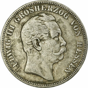 [#17733] Coin, German States, HESSE-DARMSTADT, Ludwig III, 5 Mark, 1875, Darmst,