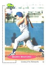 1991 Classic Best Barry Winford 25 Minor League Charlotte Rangers MLB Texas